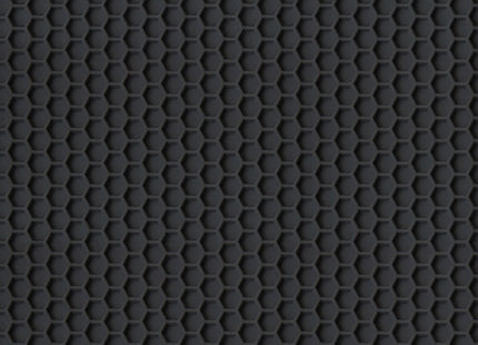 Hex PVC Rubber Mats - Black 1.5m Wide - Sold By The Metre
