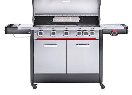 Atom Grills Byron 5T+ 5 Burner Gas BBQ with Side Burner, Cabinet Storage & FREE Extra Large BBQ Cover Included – Black