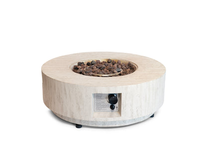 Happy Cocooning Estate Round 76 Gas Fire Pit Table