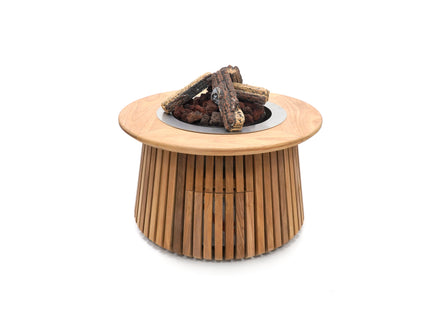 Happy Cocooning Lagune Round 60 Teak Gas Fire Pit