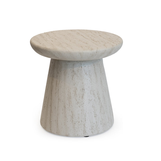 Happy Cocooning Round Side Table Travertine