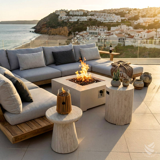 Happy Cocooning Round Side Table Travertine