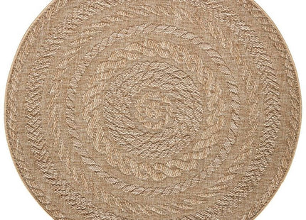 Indoor Outdoor Almendro Round Rug – Chevron Design