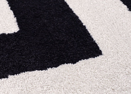 Joli Geometric Black & White Rug