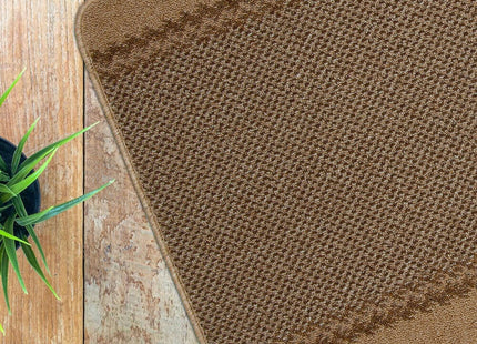 Washable Bordered Beige Rug  | 116B