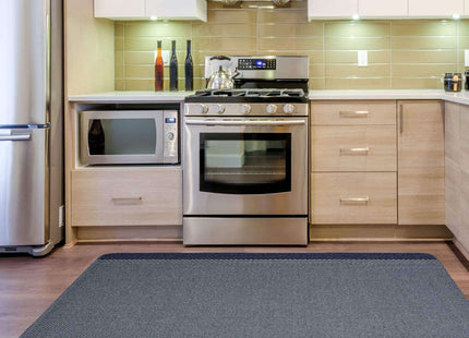 Washable Bordered Blue Rug  | 116Blu