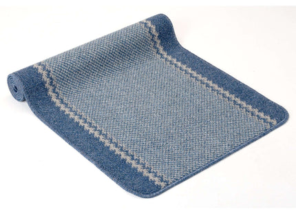 Washable Bordered Blue Rug  | 116Blu