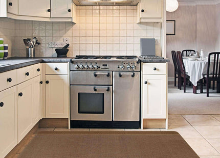 Washable Bordered Brown Rug | 116Br