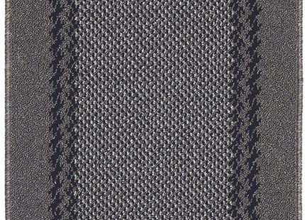Washable Bordered Dark Grey Rug | 116D