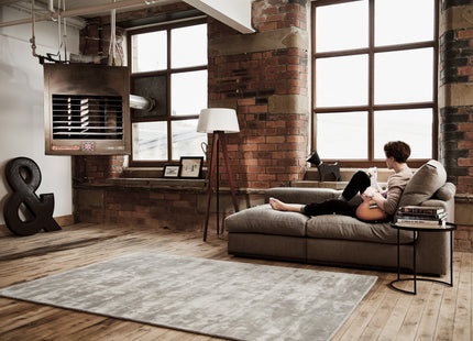 Rug Guru Karma Cloud Grey Viscose Rug
