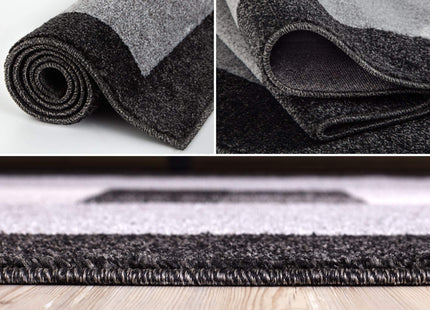 Ephesus Grey Black Rug | 7439GB