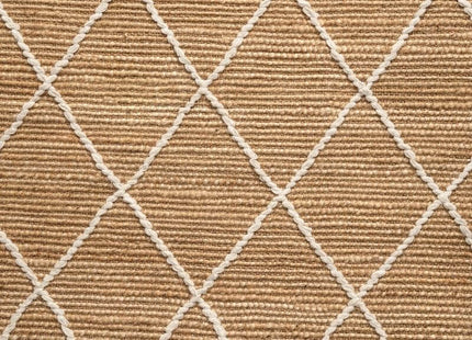 Jute Rug Kunu Natural Handwoven Diamond Design