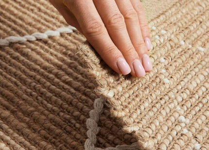 Jute Rug Kunu Natural Handwoven Diamond Design