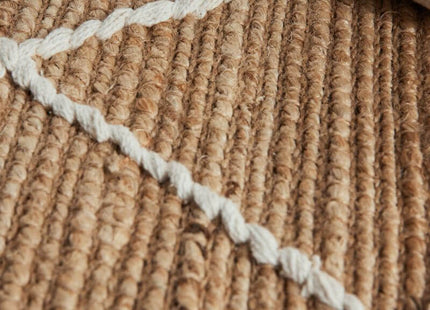 Jute Rug Kunu Natural Handwoven Diamond Design