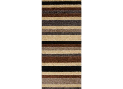 Linea Striped Caramel Washable Rug