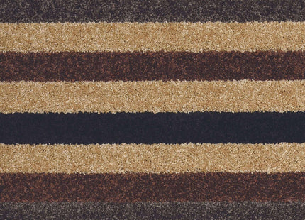 Linea Striped Caramel Washable Rug