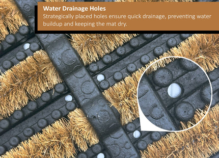 Rubber and Coir Scraper Door Mat