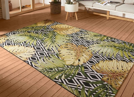 Indoor-Outdoor Leaves Rug