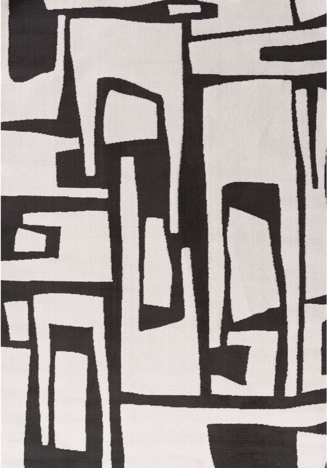 Loft Abstract Dark Grey Rug
