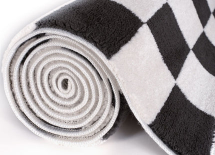 Loft Checkerboard Dark Grey Rug