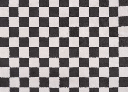Loft Checkerboard Dark Grey Rug