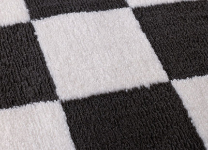 Loft Checkerboard Dark Grey Rug