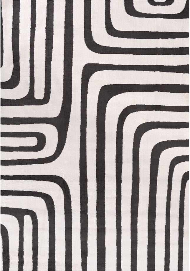 Loft Geometric Dark Grey Rug