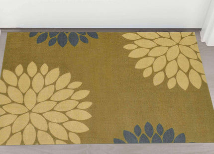 Recycled Washable Floral Mat | 130