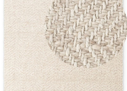 Majoli Natural White Herringbone Wool & Jute Rug