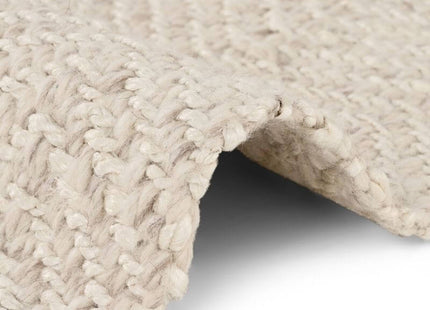 Majoli Natural White Herringbone Wool & Jute Rug