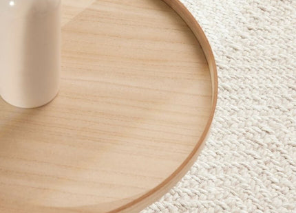 Majoli Natural White Herringbone Wool & Jute Rug