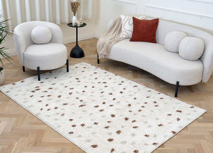 Moodi Shaggy Cream/Terra Biscotti Rug