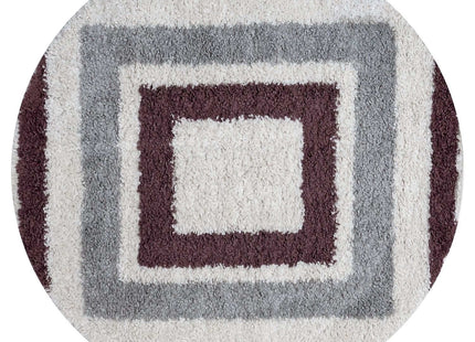 Moodi Shaggy Grey/Purple Contour Rug