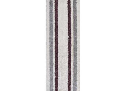 Moodi Shaggy Grey/Purple Contour Rug