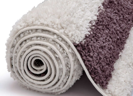 Moodi Shaggy Grey/Purple Contour Rug