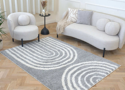 Moodi Shaggy Grey Echo Rug