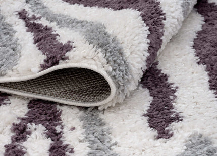 Moodi Shaggy Grey/Purple Mauvine Rug