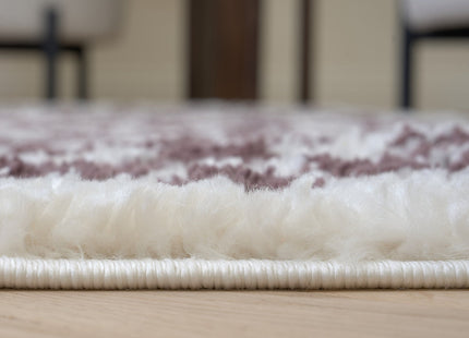 Moodi Shaggy Purple Mosscheck Rug