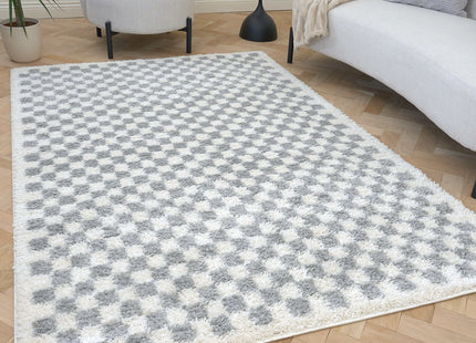 Moodi Shaggy Grey Mulberry Rug