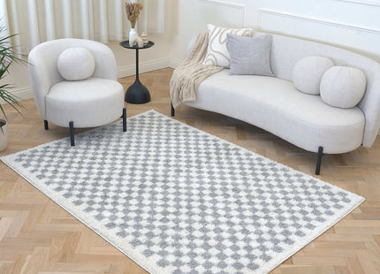 Moodi Shaggy Grey Mulberry Rug