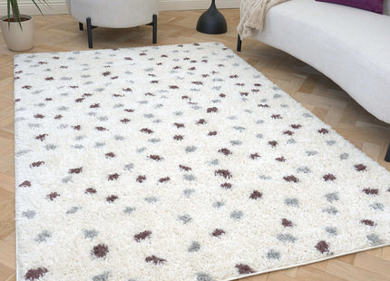 Moodi Shaggy Grey/Purple Plumetis Rug