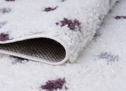 Moodi Shaggy Grey/Purple Plumetis Rug