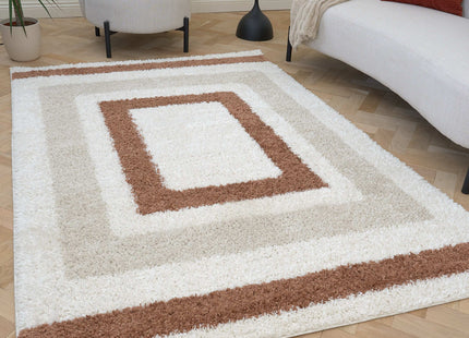 Moodi Shaggy Cream/Terra Slatefern Rug