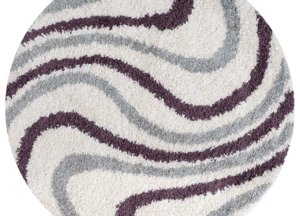 Moodi Shaggy Grey/Purple Smokeberry Rug