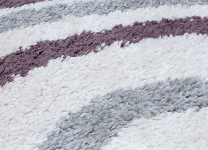 Moodi Shaggy Grey/Purple Smokeberry Rug
