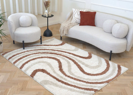 Moodi Shaggy Cream/Terra Sunhaze Rug