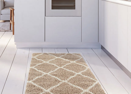 Moroccan Beige Shaggy Rug | 720