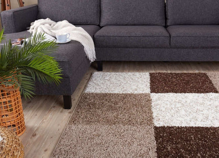 Myshaggy Geometric Brown Rug