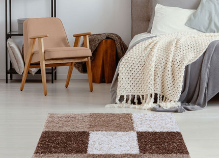 Myshaggy Geometric Brown Rug