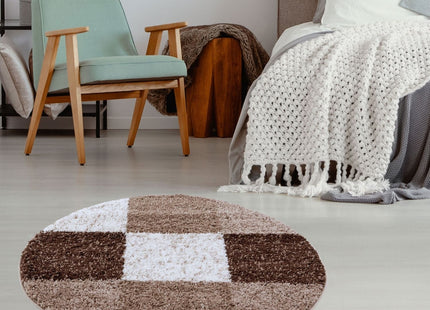 Myshaggy Geometric Brown Rug